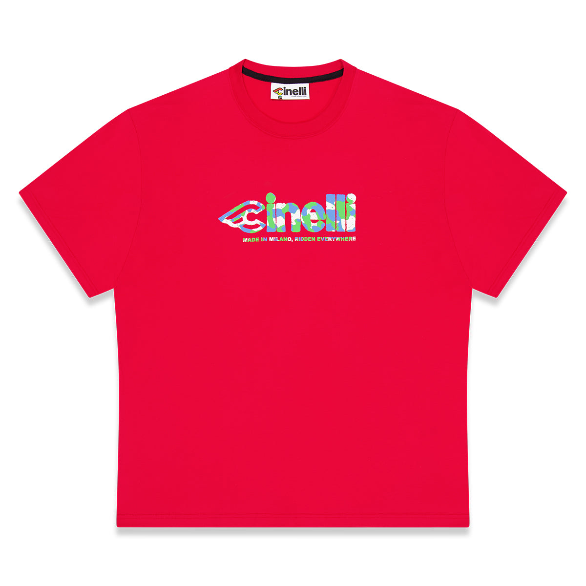T-shirt Cinelli Mash – Gris, Taille L, Neuf Avec étiquette, Manches Courtes