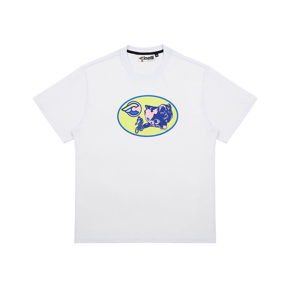 T-SHIRT SHANA SADEGHI RAY KITTEN WHITE – Cinelli Official