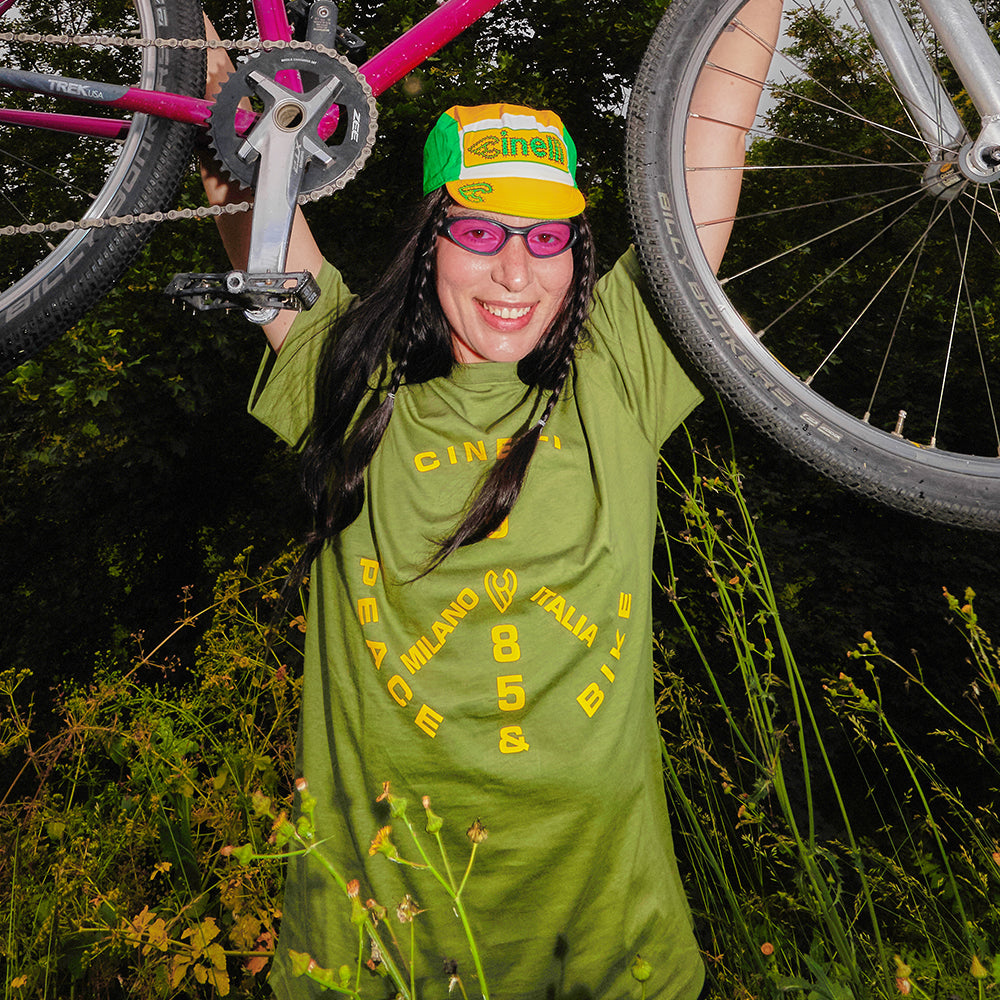 T-SHIRT PEACE & BIKE 85 GREEN – Cinelli Official
