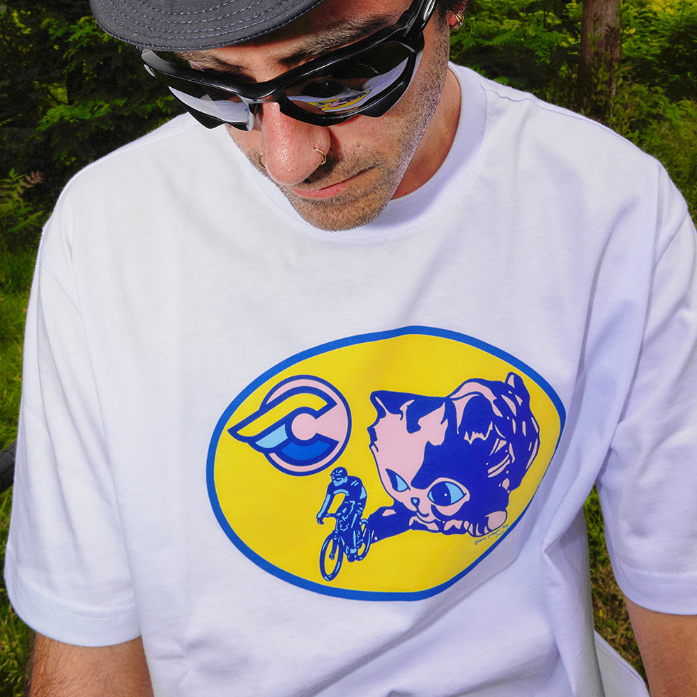 T-SHIRT SHANA SADEGHI RAY KITTEN WHITE – Cinelli Official