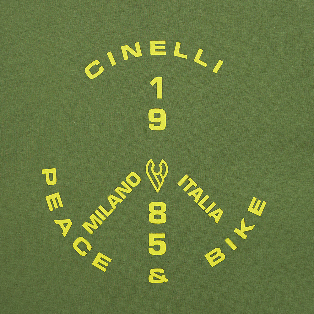 T-SHIRT PEACE & BIKE 85 GREEN – Cinelli Official