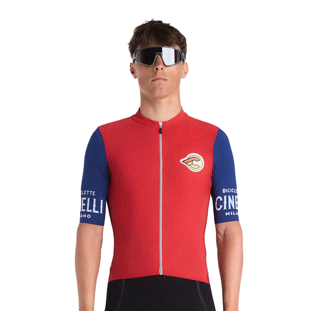 JERSEY SUPERCORSA TARGA RED AND BLUE – Cinelli Official