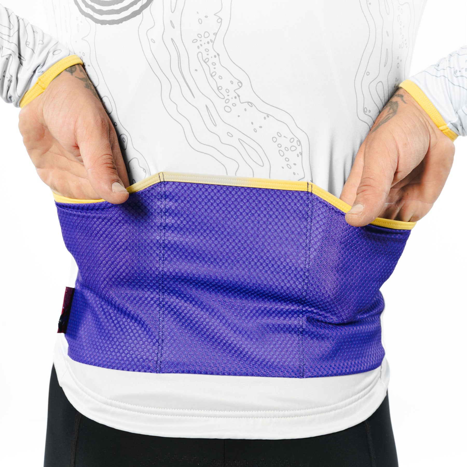 Tempo Winter Cycling Jersey – Grey & Purple | IBWT – Cinelli Official
