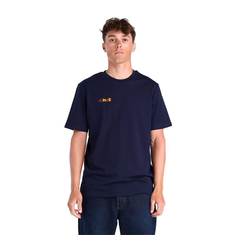 T-SHIRT EMBROIDERY LOGO BLUE