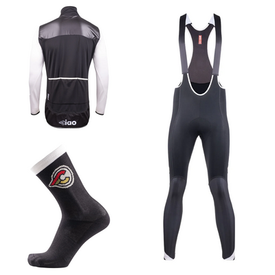 Supercorsa Black Winter Cycling Kit