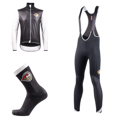 Supercorsa Black Winter Cycling Kit