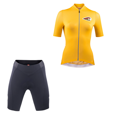 Woman Tempo Happy Yellow Cycling Kit