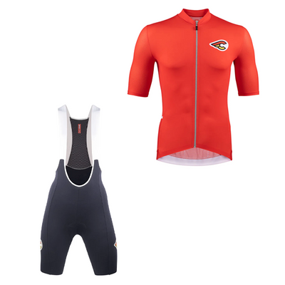 Tempo In Bike We Trust Red Cycling Kit