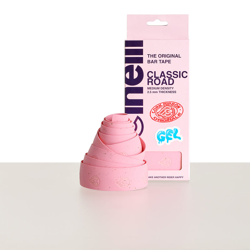 CLASSIC ROAD CORK GEL PINK BAR TAPE