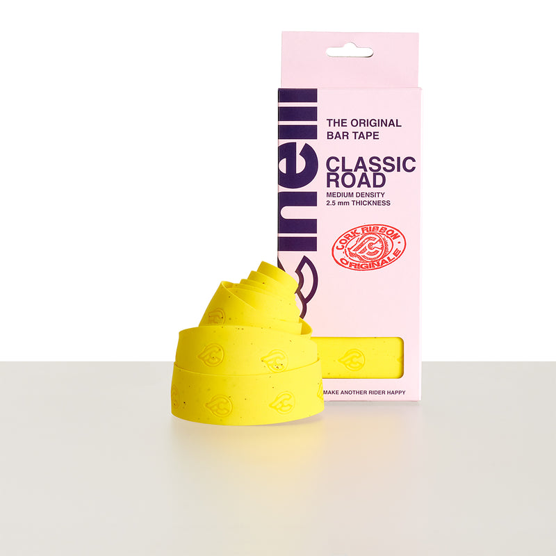 CLASSIC ROAD CORK YELLOW BAR TAPE