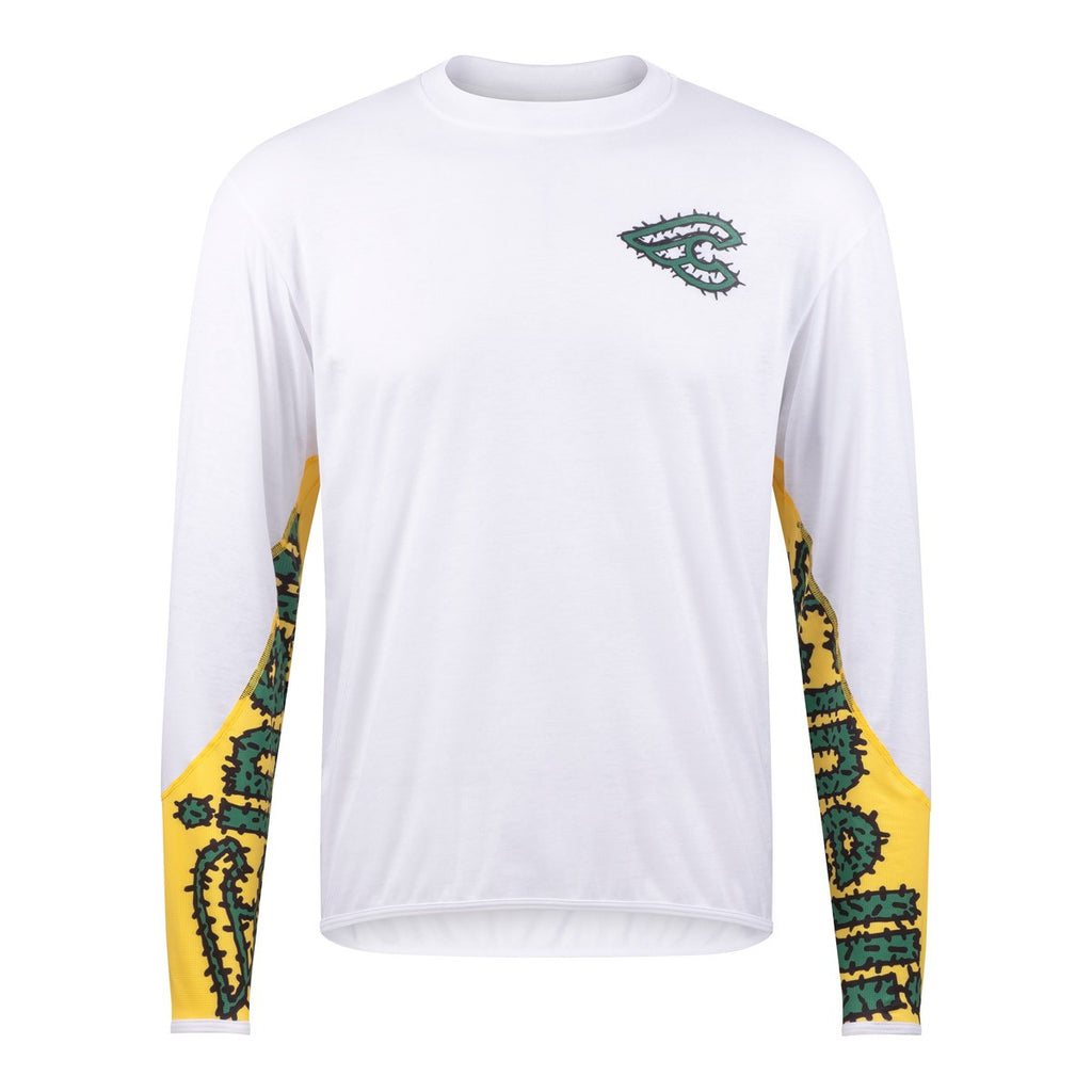 TECH TEE LONGSLEEVE GRAVEL CACTUS WHITE – Cinelli Official