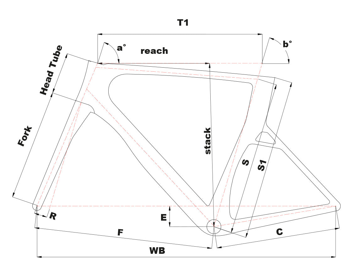 Cinelli Aeroscoop frameset geometry chart