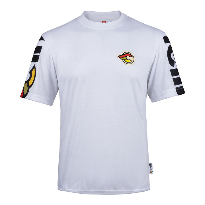 TECH TEE SHORTSLEEVE WOMAN MEGA LOGO WHITE – Cinelli Official