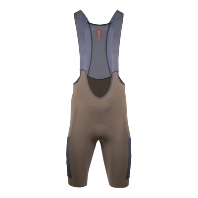 BIBSHORT CARGO GRAVEL BROWN