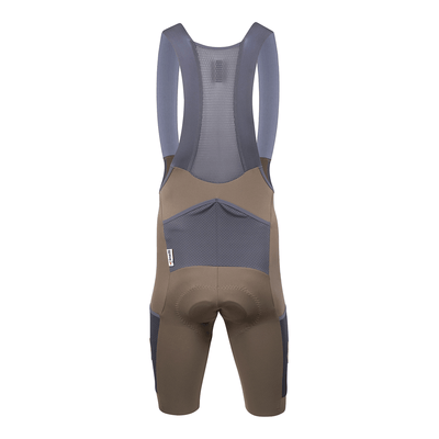 BIBSHORT CARGO GRAVEL BROWN