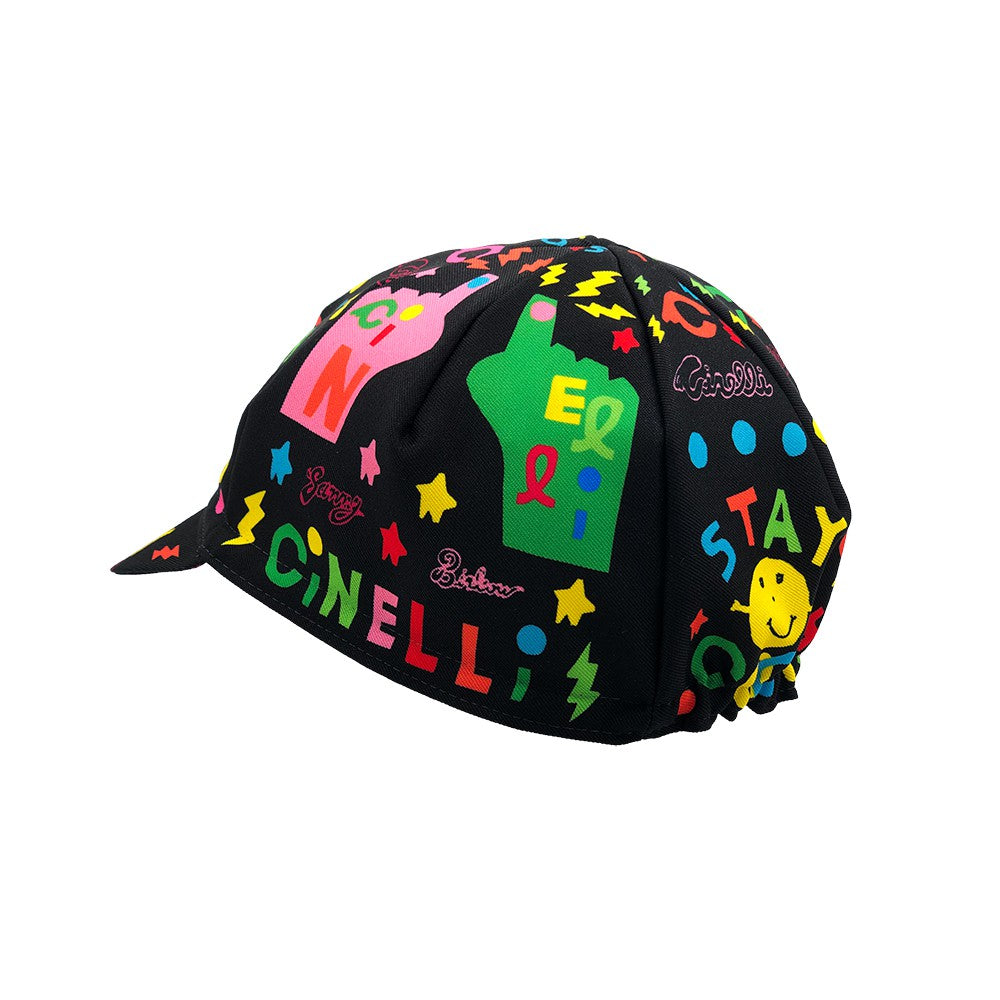 Casquette De Cyclisme Cinelli Oval – Édition Iconique Rouge/Bleu, Made In Italy, Taille Unique